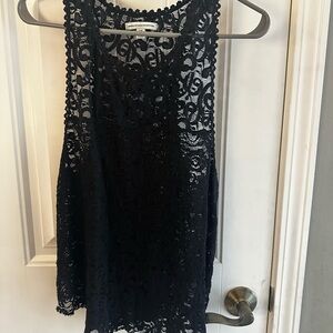 American Eagle Outfitters Black Lace Tank